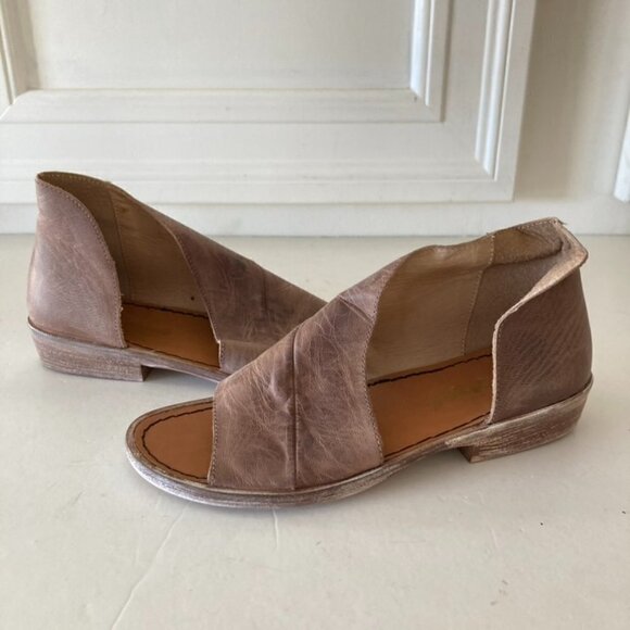 NWOT Free People Mont Blanc Brown Leather Wrap Open Toe Sandals Sz 36 - Picture 1 of 7